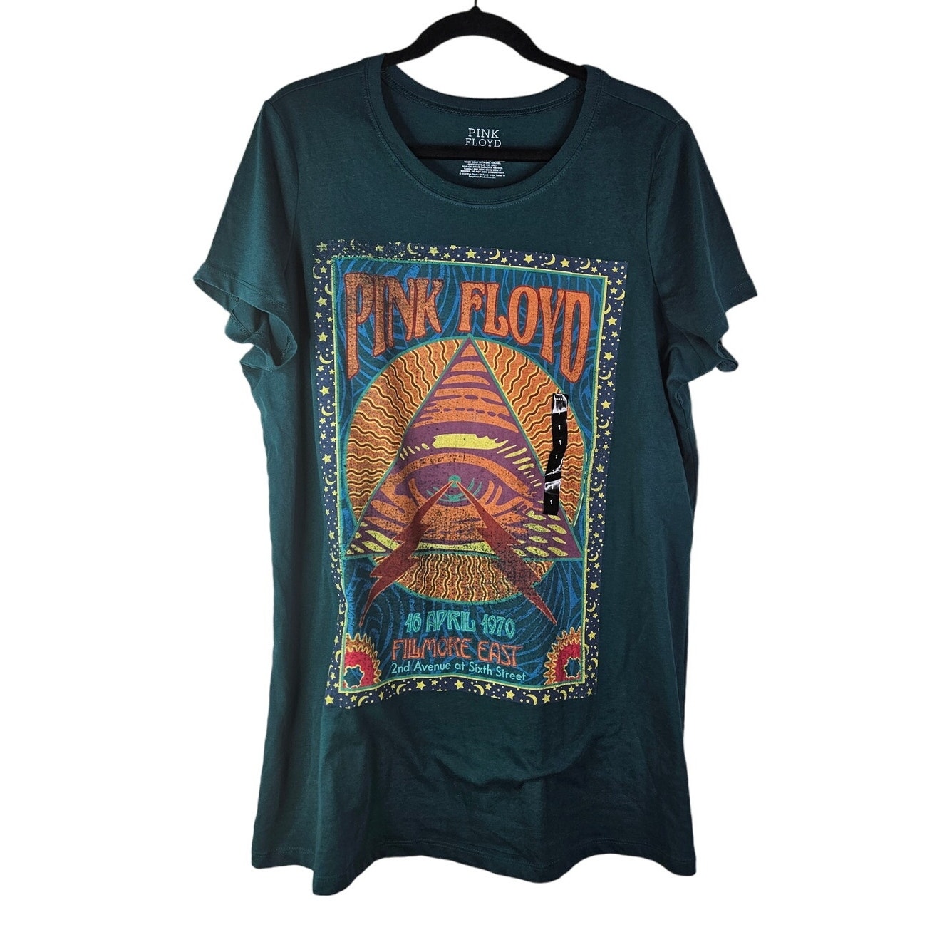 New Pink Floyd 1 Pink Floyd Band T Shirt Green Soft Stretch Boho Eye Pyramid